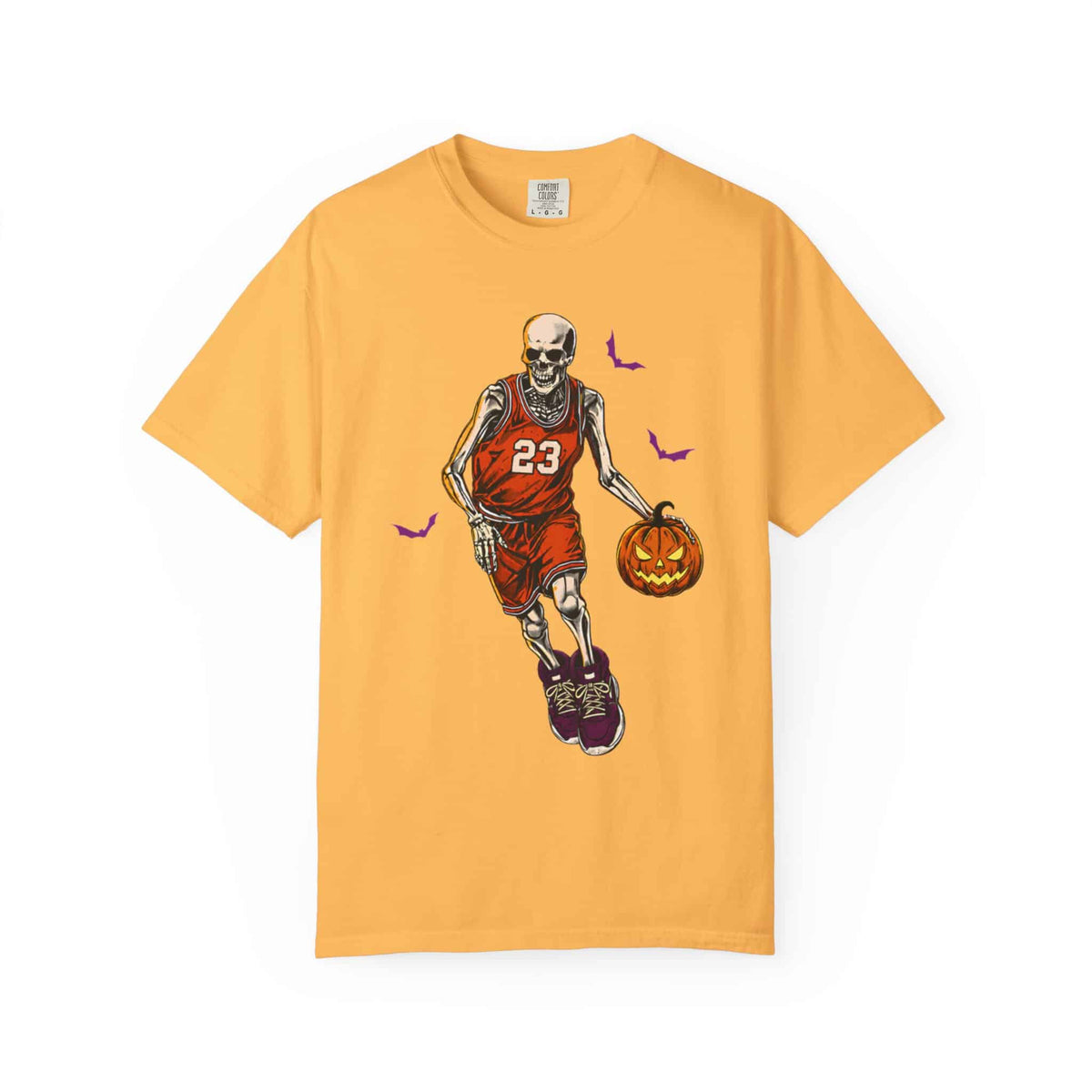 Halloween Basketball Unisex Garment-Dyed T-shirt image