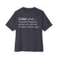 Grind Definition Unisex Oversized Boxy Tee - Dark Grey, 3XL image