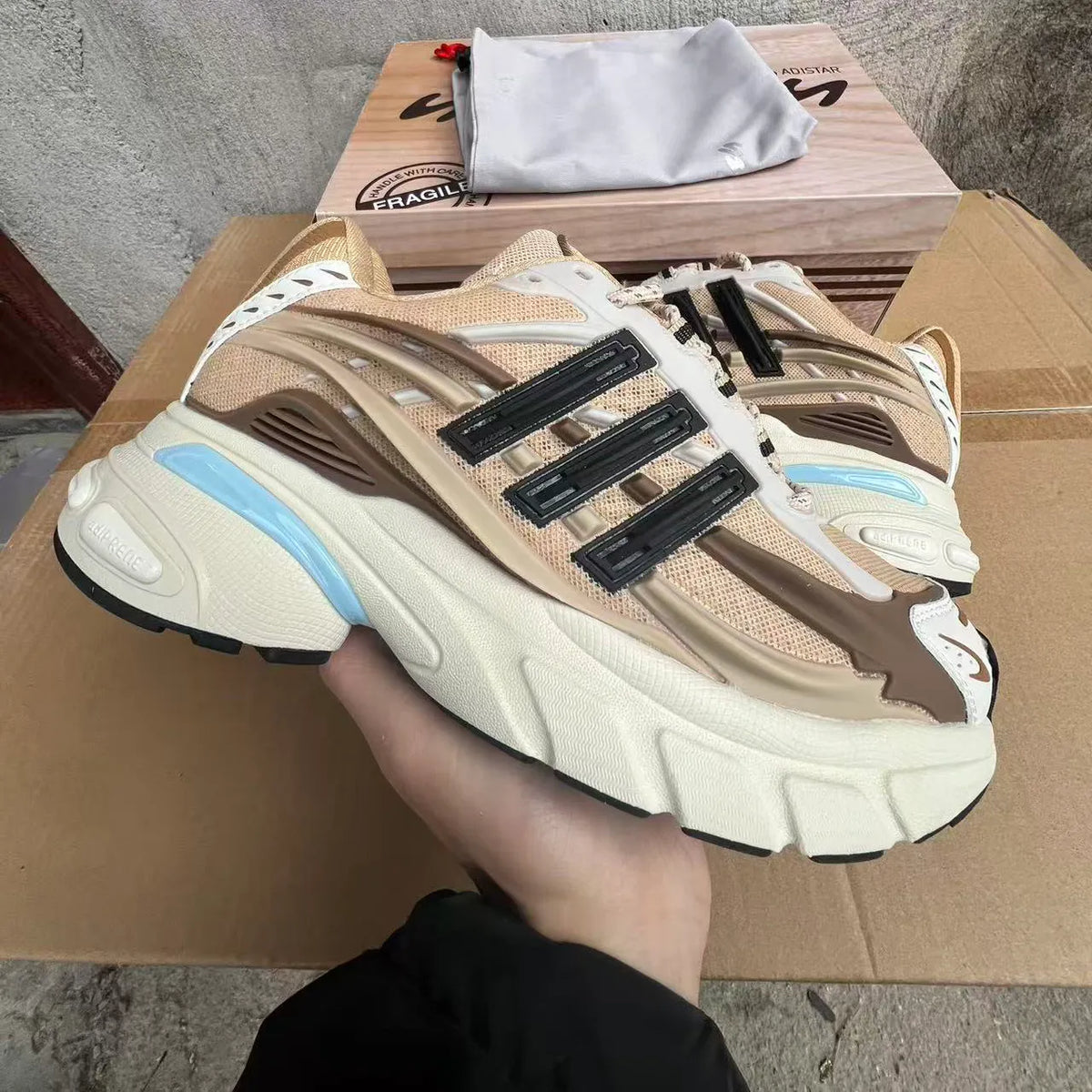 Pharrell x AD Adistar Jellyfish Tan  Shoes Sneakers - nk0004814 image 3