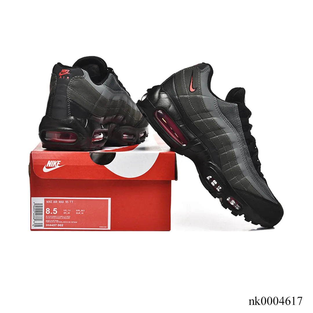 AM 95 Black Bright Crimson Shoes Sneakers - nk0004617 image 2