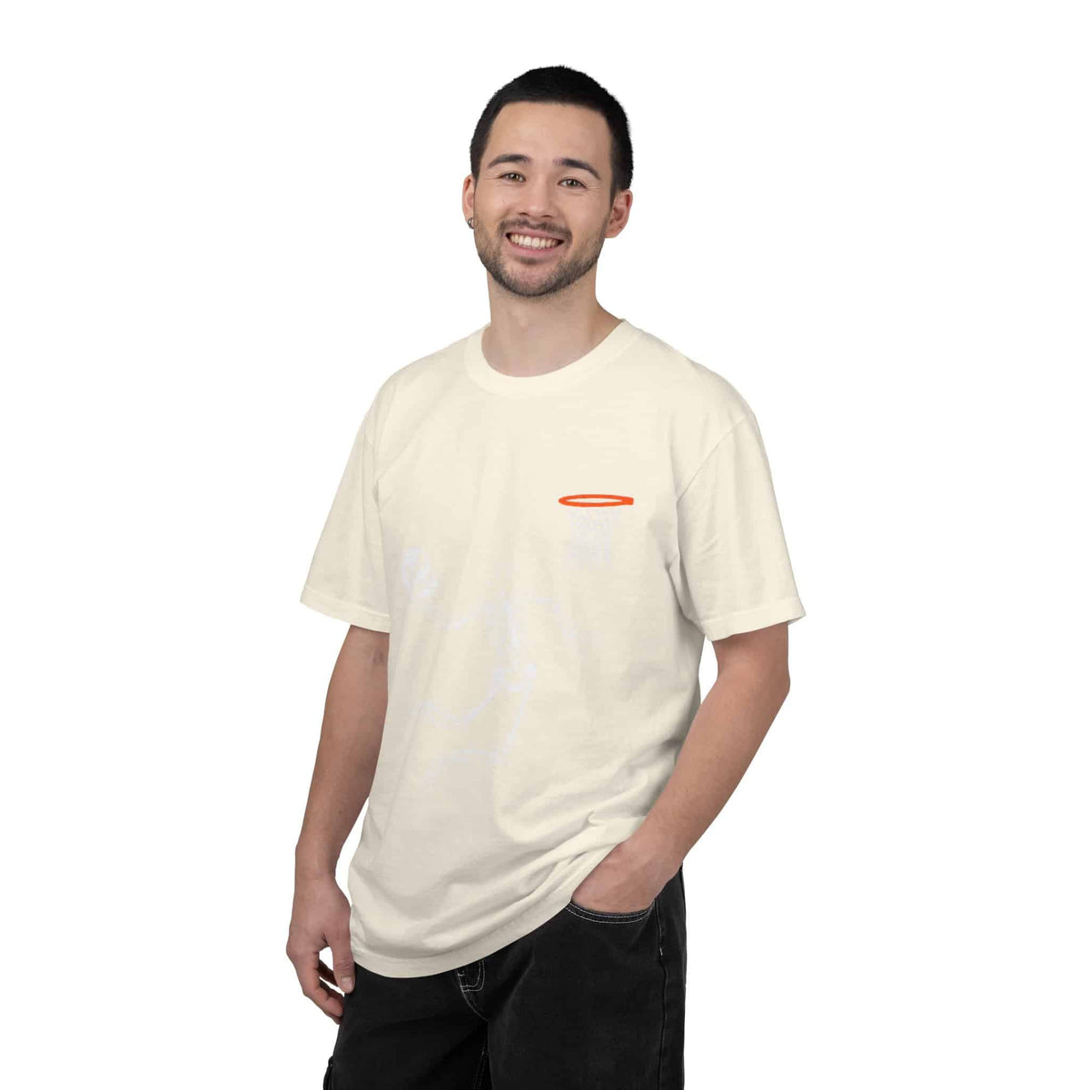 Halloween Basketball Skeleton Unisex Garment-Dyed T-shirt image 26