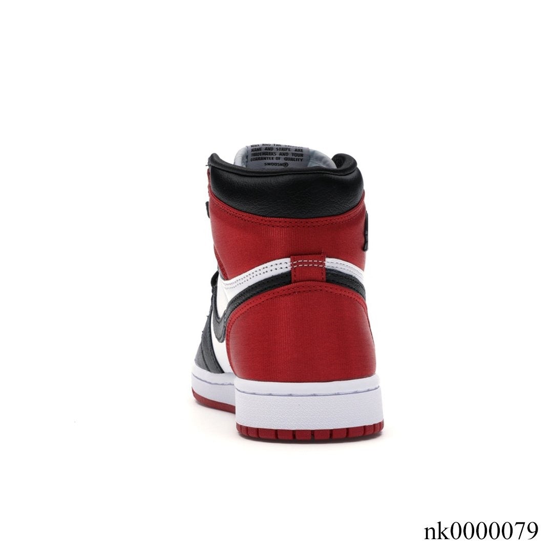 AJ 1 Retro High Satin Black Toe Shoes Sneakers - nk0000079 image 3