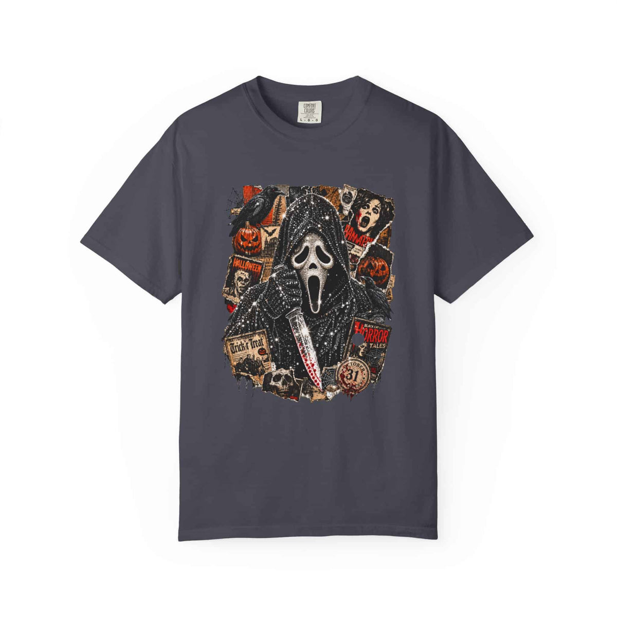 Halloween Horror Unisex Garment-Dyed T-shirt image