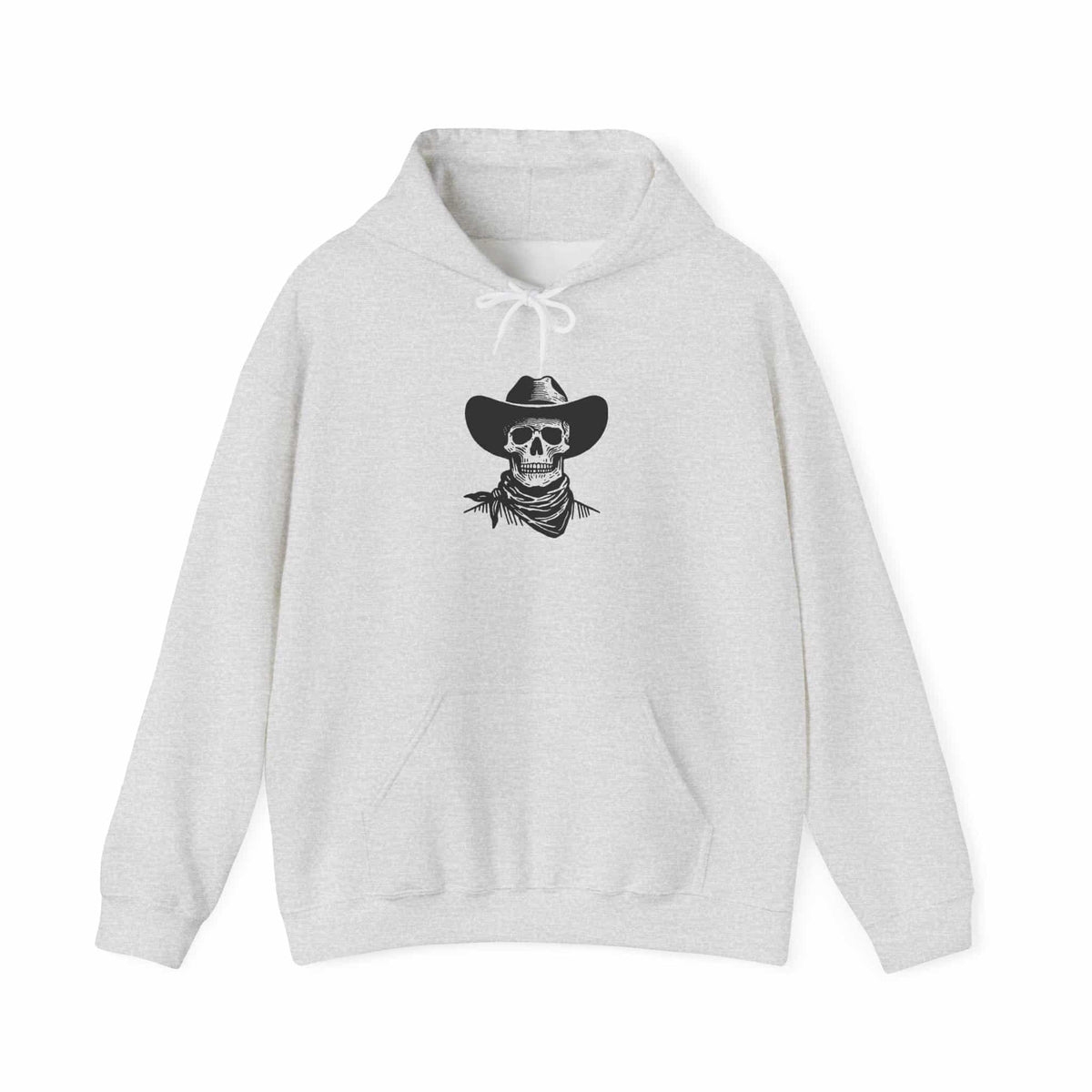 Outlaw Skull Hooded Sweatshirt - XL, Ash image