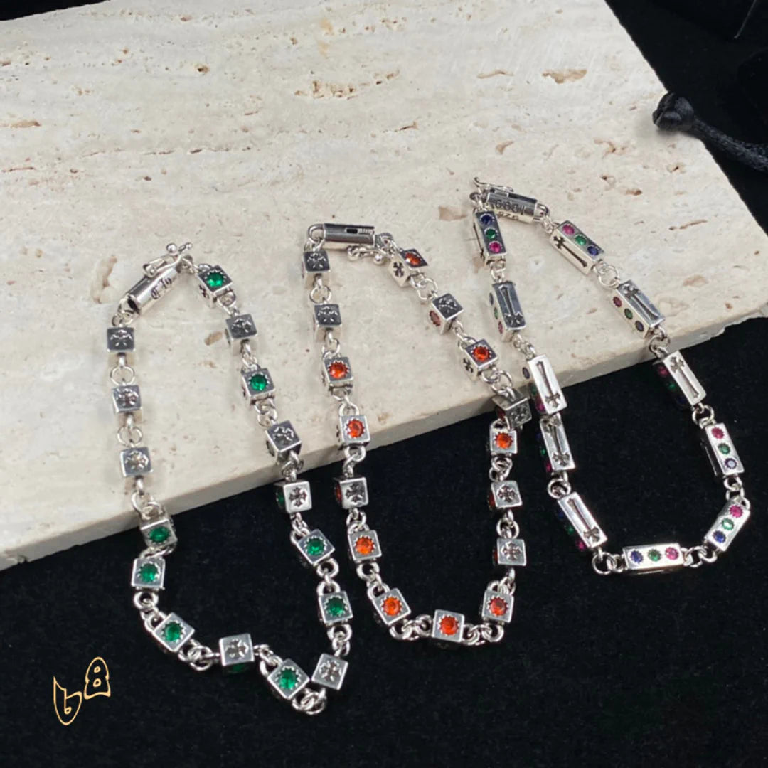 CH Silver Dice Bracelet - CH0053 image 1