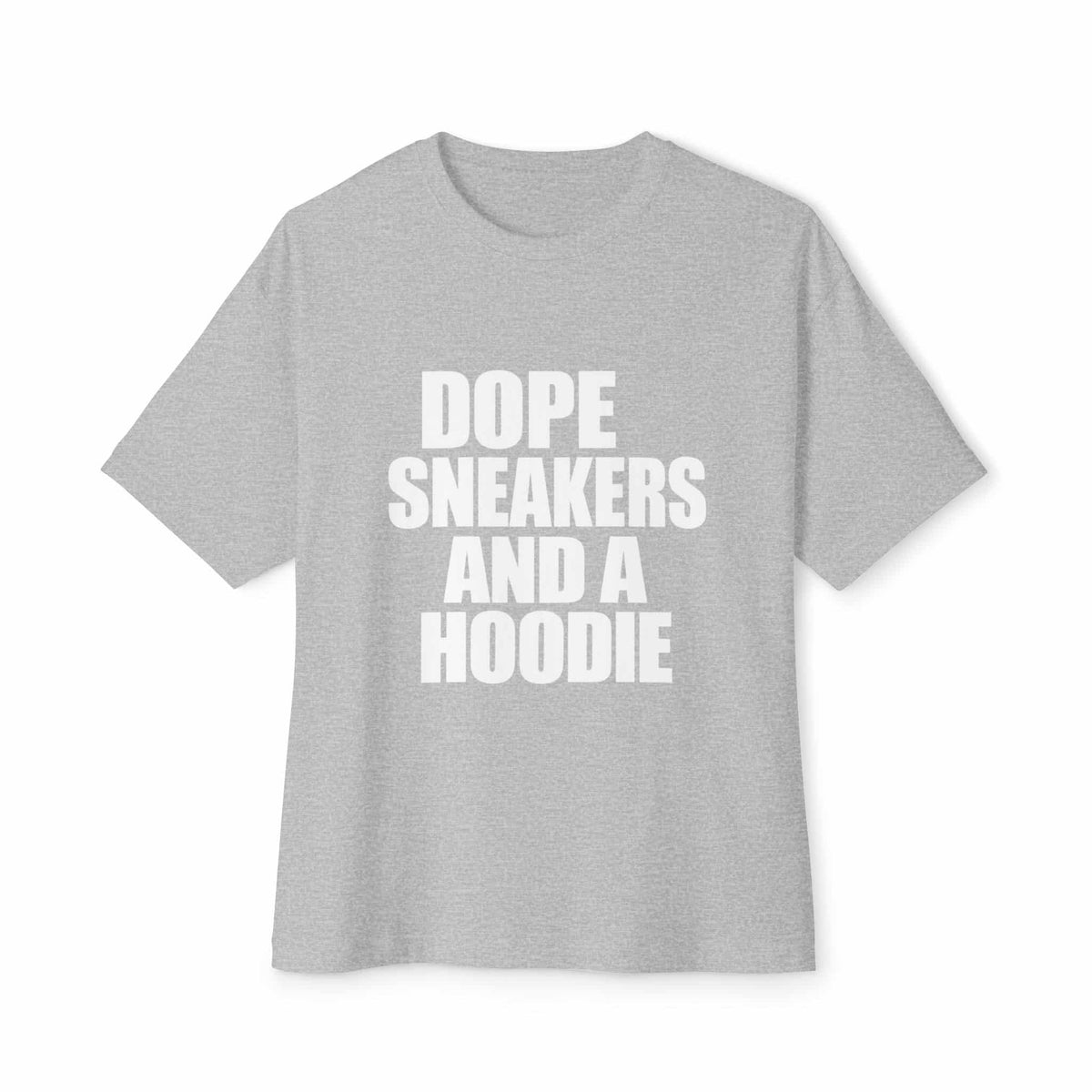 Graphic Print Unisex Oversized Boxy Tee - POD0036 - Athletic Heather, L image