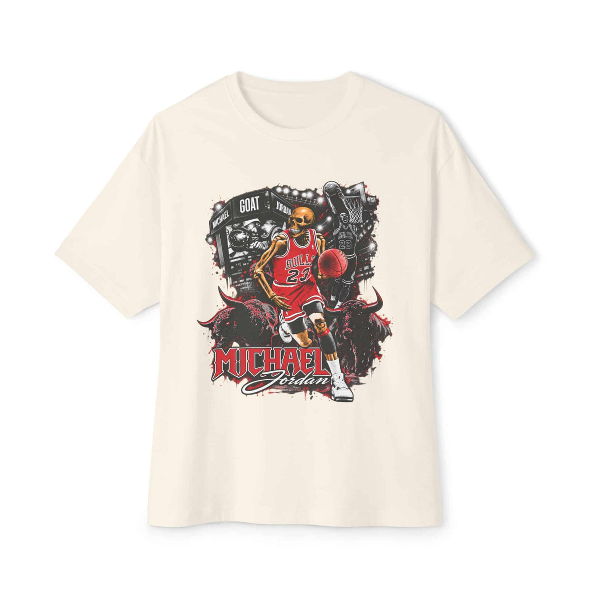 Chicago Legend 23 Unisex Oversized Boxy Tee - Natural, 2XL image