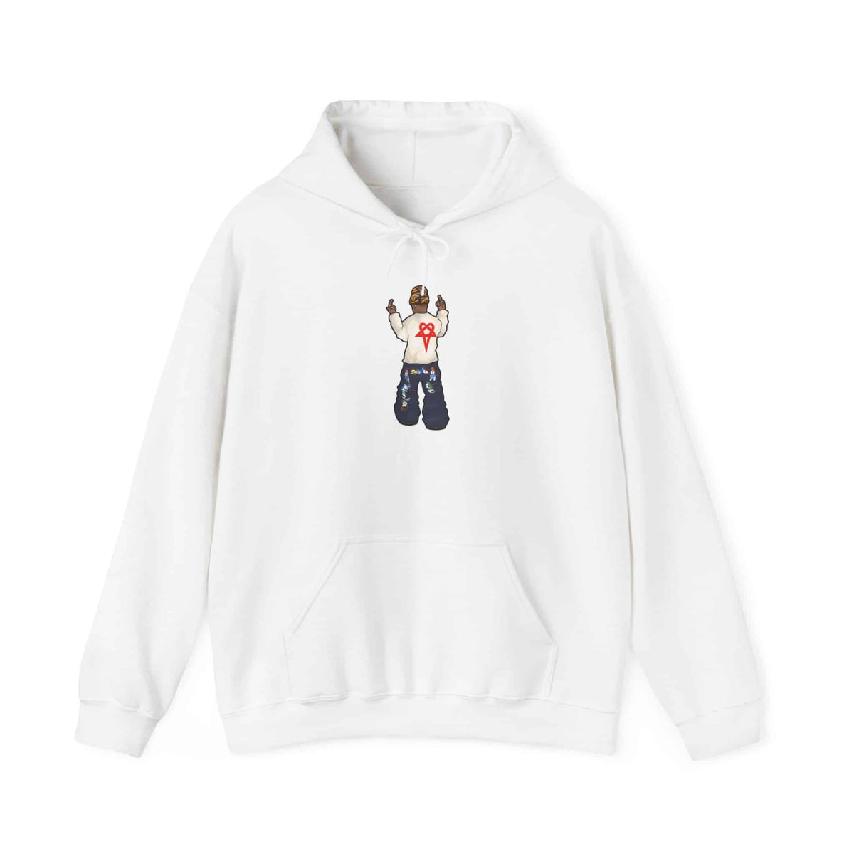 Rebel Attitude Hooded Sweatshirt - S, White image