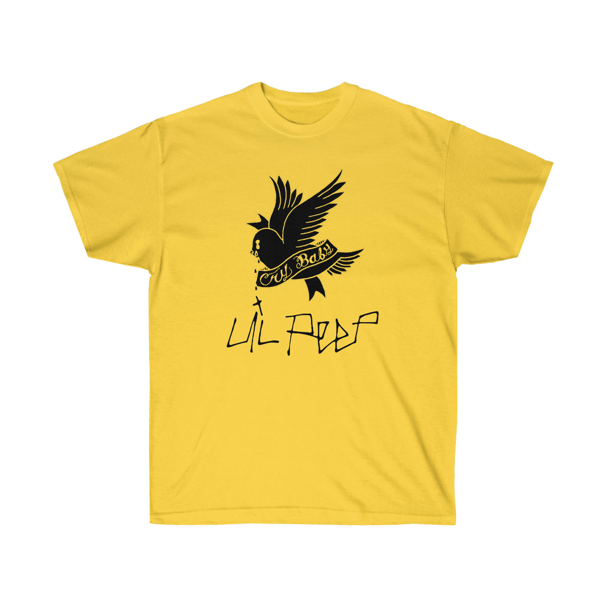 Crybaby Bird Black Men T-Shirt image 6