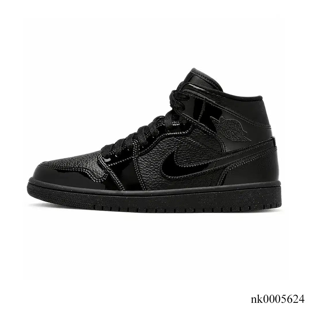 AJ 1 Mid Patent "Triple Black" Shoes Sneakers – nk0005624 image 1