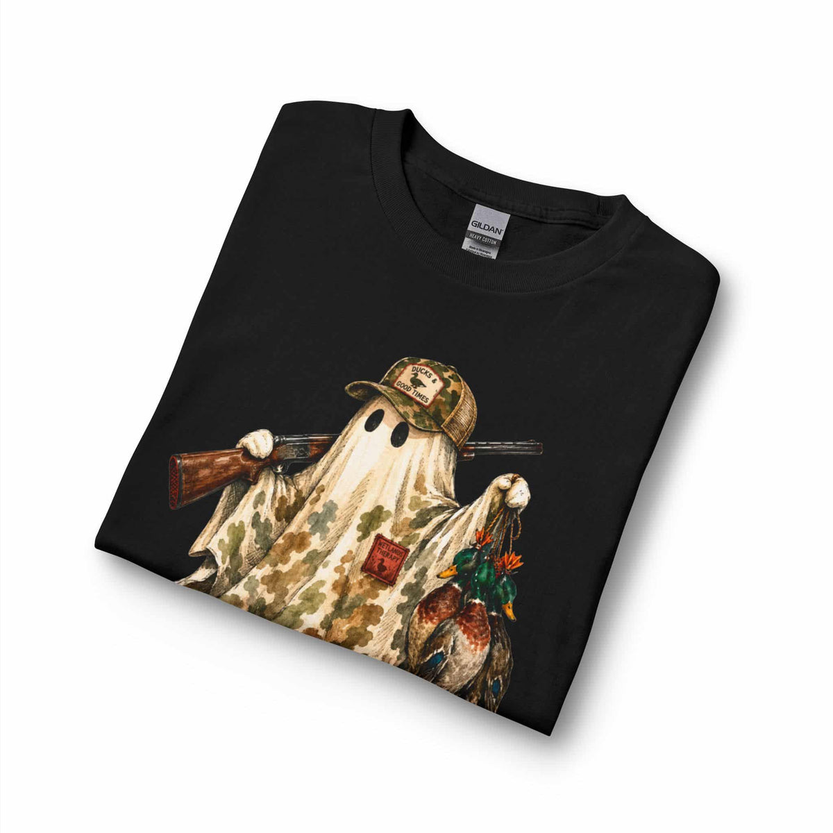 Hunting Season Spooky Camo Mallards Long Sleeve T-Shirt image 2