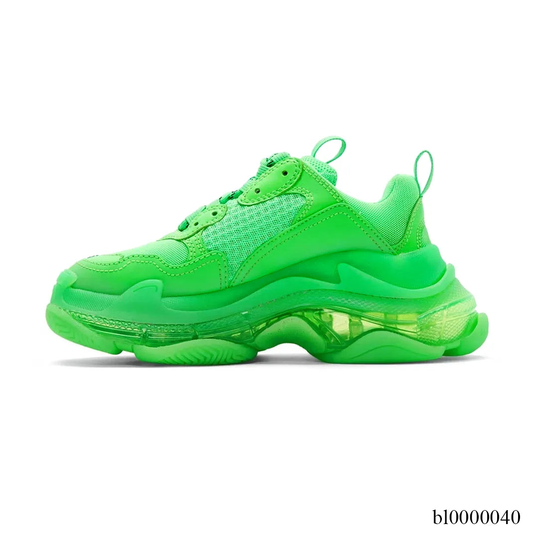 BLCG Triple S Clear Sole Neon Green Shoes Sneakers - bl0000040 image 1