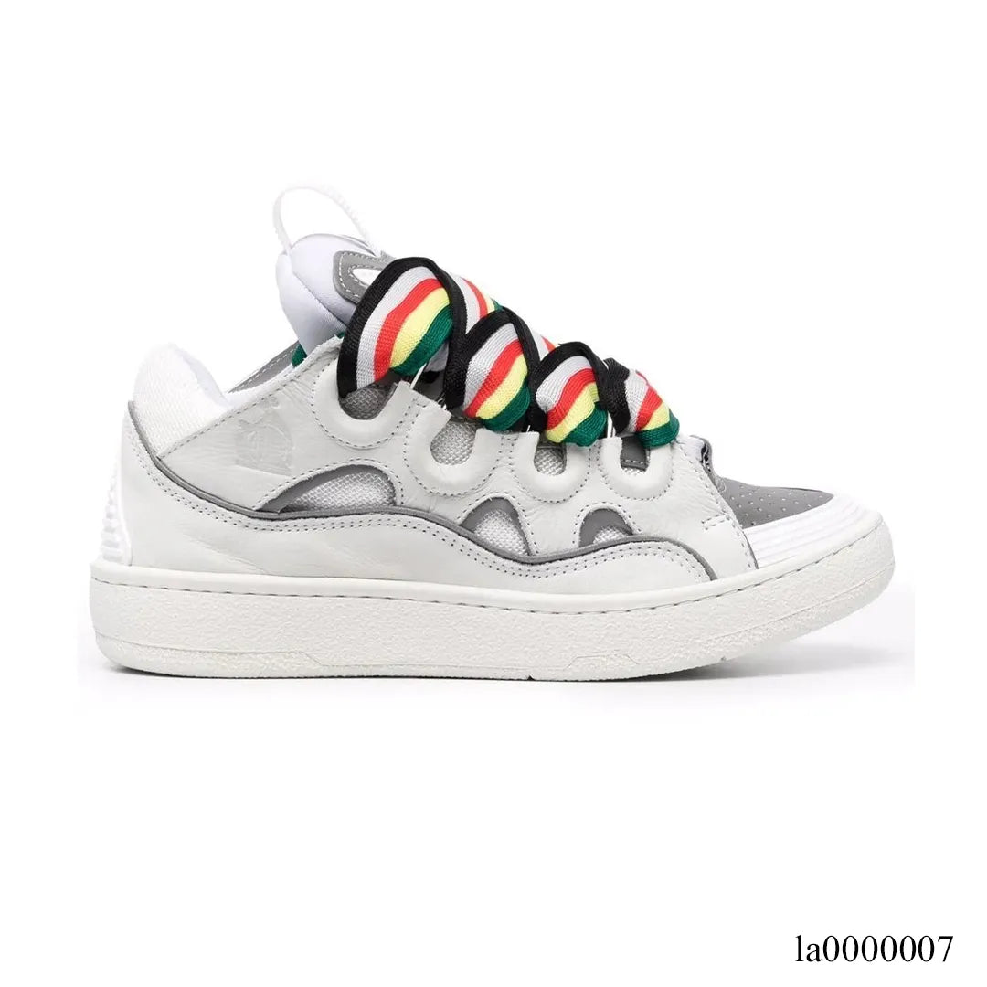 Lanvin Leather Curb White Multi Shoes Sneakers - la0000007 image