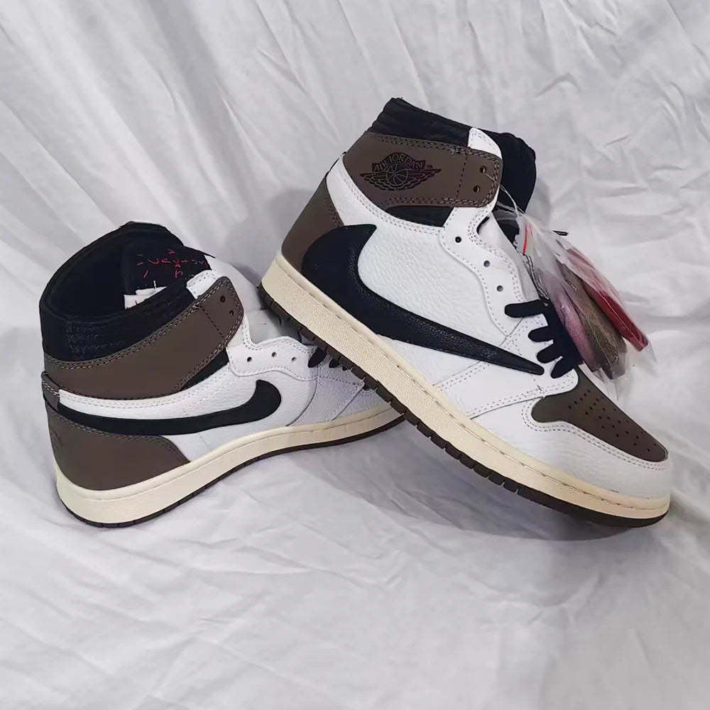 Travis Scott x AJ 1 High OG SP Reverse Mocha Shoes Sneakers – nk0004491 image 2