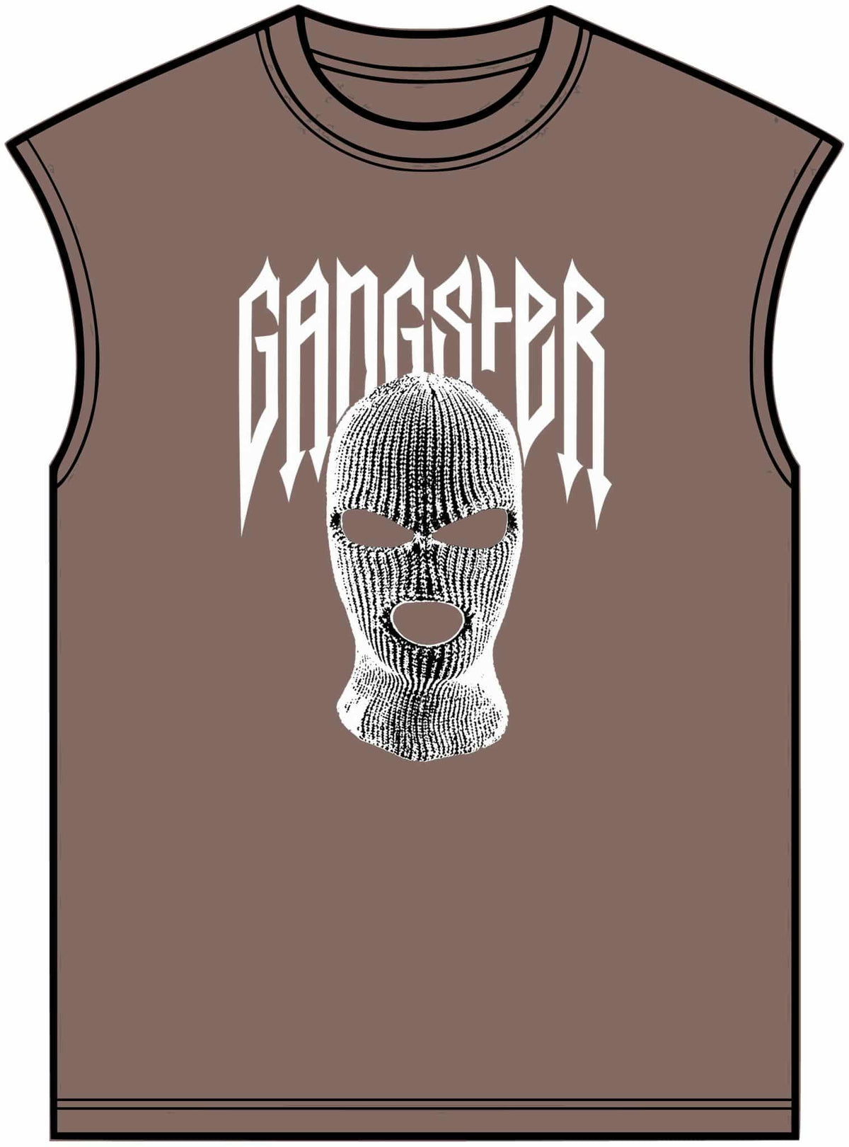 Gangster Mask Unisex Garment-Dyed Muscle Tee image
