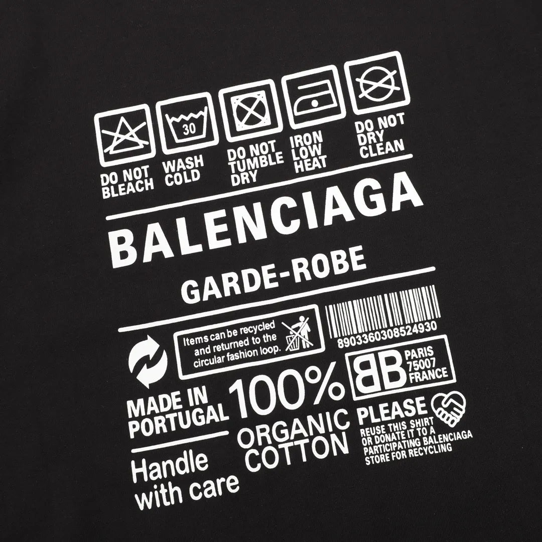 BLCG Garde-Robe Care Label T-shirt in Black - 588 - blcg0000588 image 5