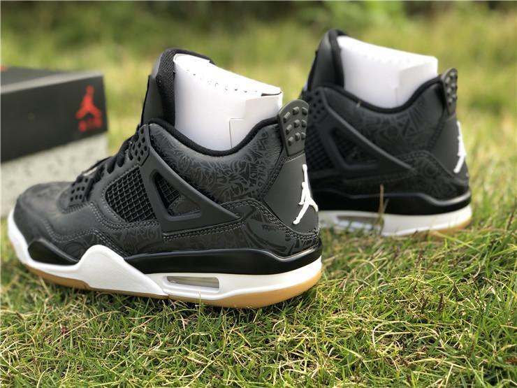 AJ 4 Retro Laser Black Gum Shoes Sneakers - nk0000654 image 5