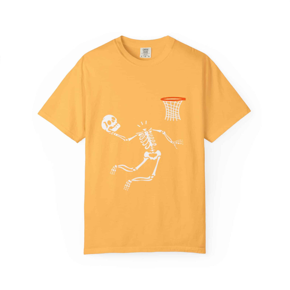 Halloween Basketball Skeleton Unisex Garment-Dyed T-shirt image