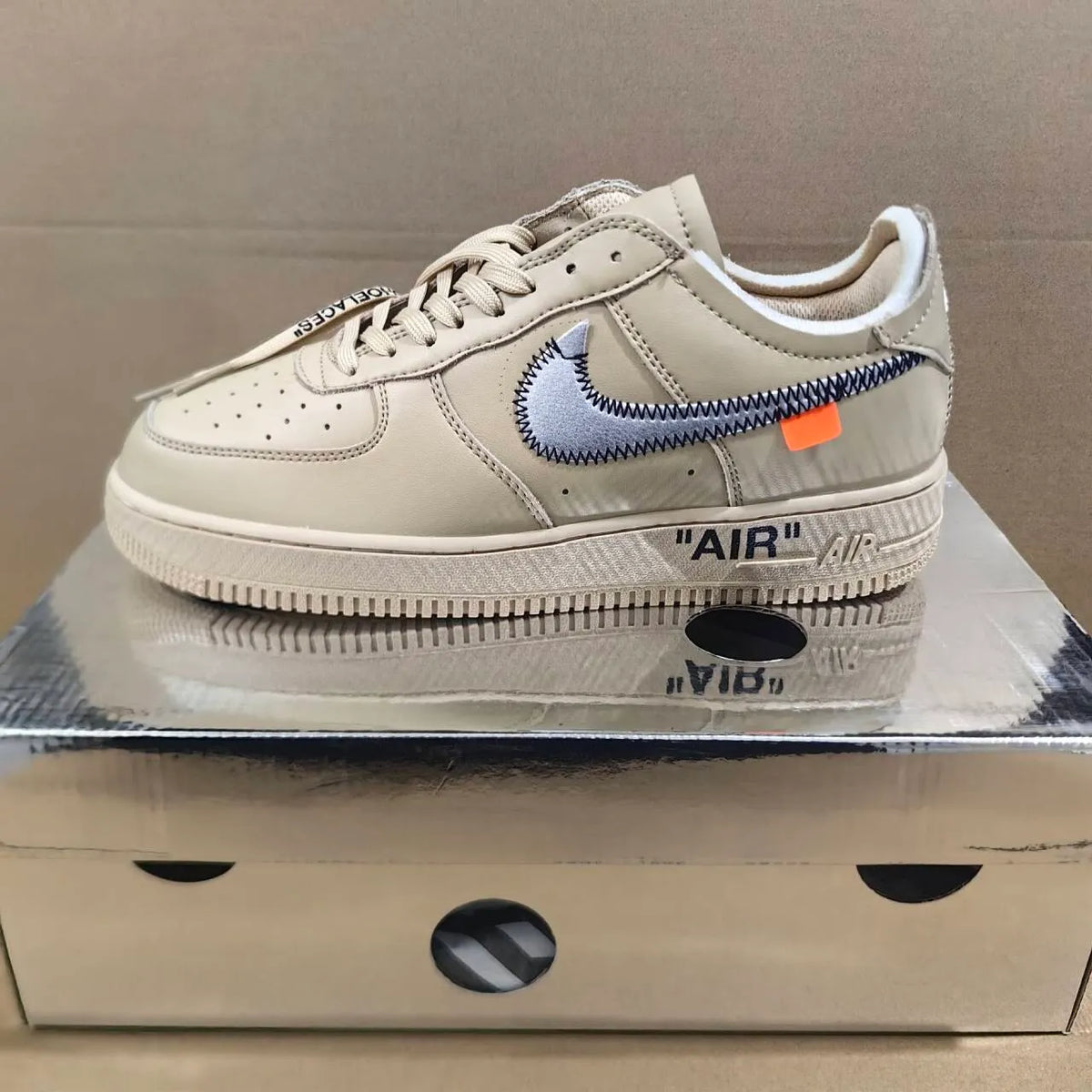 OW x AF 1 Low Sesame Shoes Sneakers - nk0004452 image 7
