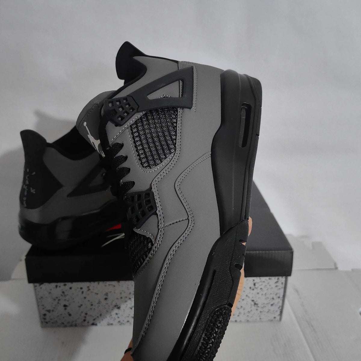 AJ 4 x Travis Scott Retro Dark Grey Black Shoes Sneakers - nk0005039 image 7