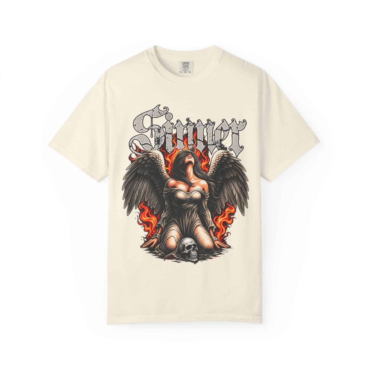 Sinner’s Flame Unisex Garment-Dyed T-shirt image