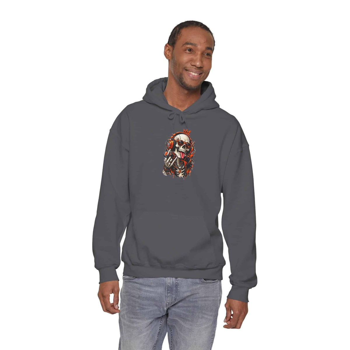 Neon Skull DJ Hooded Sweatshirt image 70