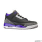 AJ 3 Retro Black Court Purple Shoes Sneakers - nk0000817 image