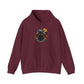Spooky Streetwear Masked Hooded Sweatshirt - L, Maroon image