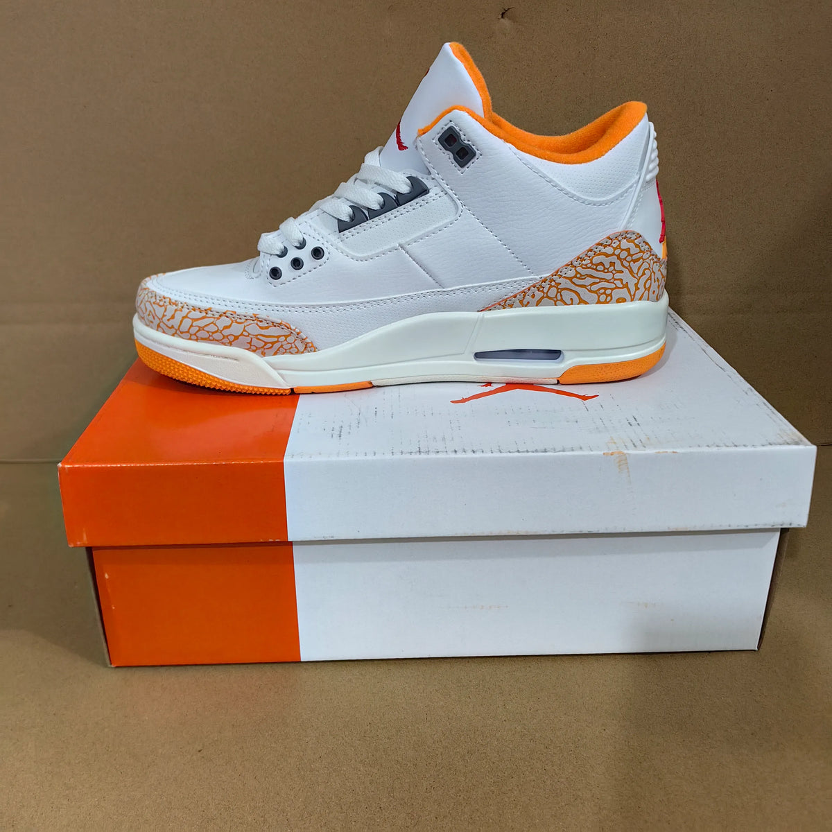 AJ 3 Orange Citrus Shoes Sneakers – nk0004932 image 3