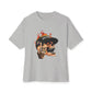 GOATED Skull Unisex Oversized Boxy Tee - Athletic Heather, XS image
