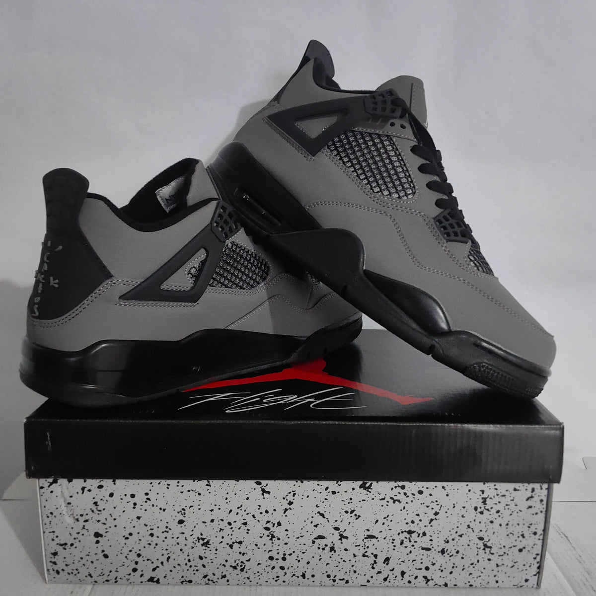 AJ 4 x Travis Scott Retro Dark Grey Black Shoes Sneakers - nk0005039 image 10