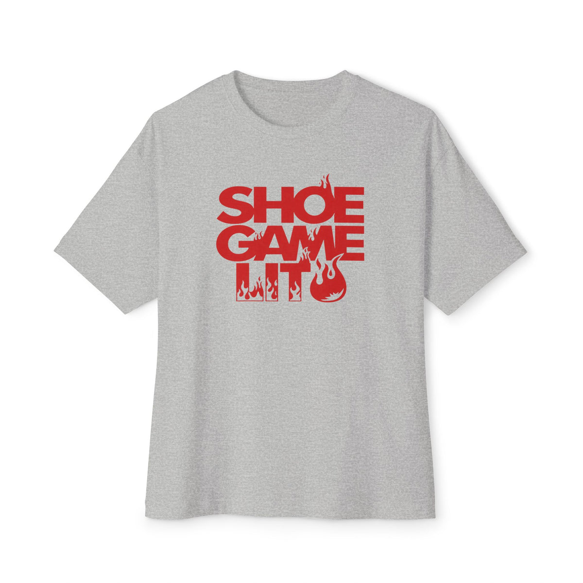 Graphic Print Unisex Oversized Boxy Tee - POD0040 - Athletic Heather, S image