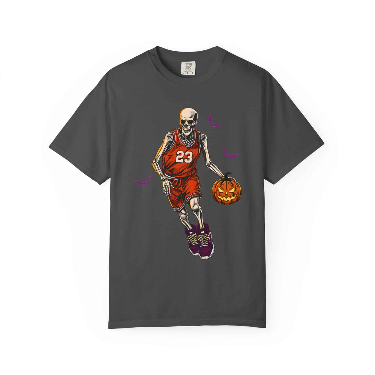 Halloween Basketball Unisex Garment-Dyed T-shirt image