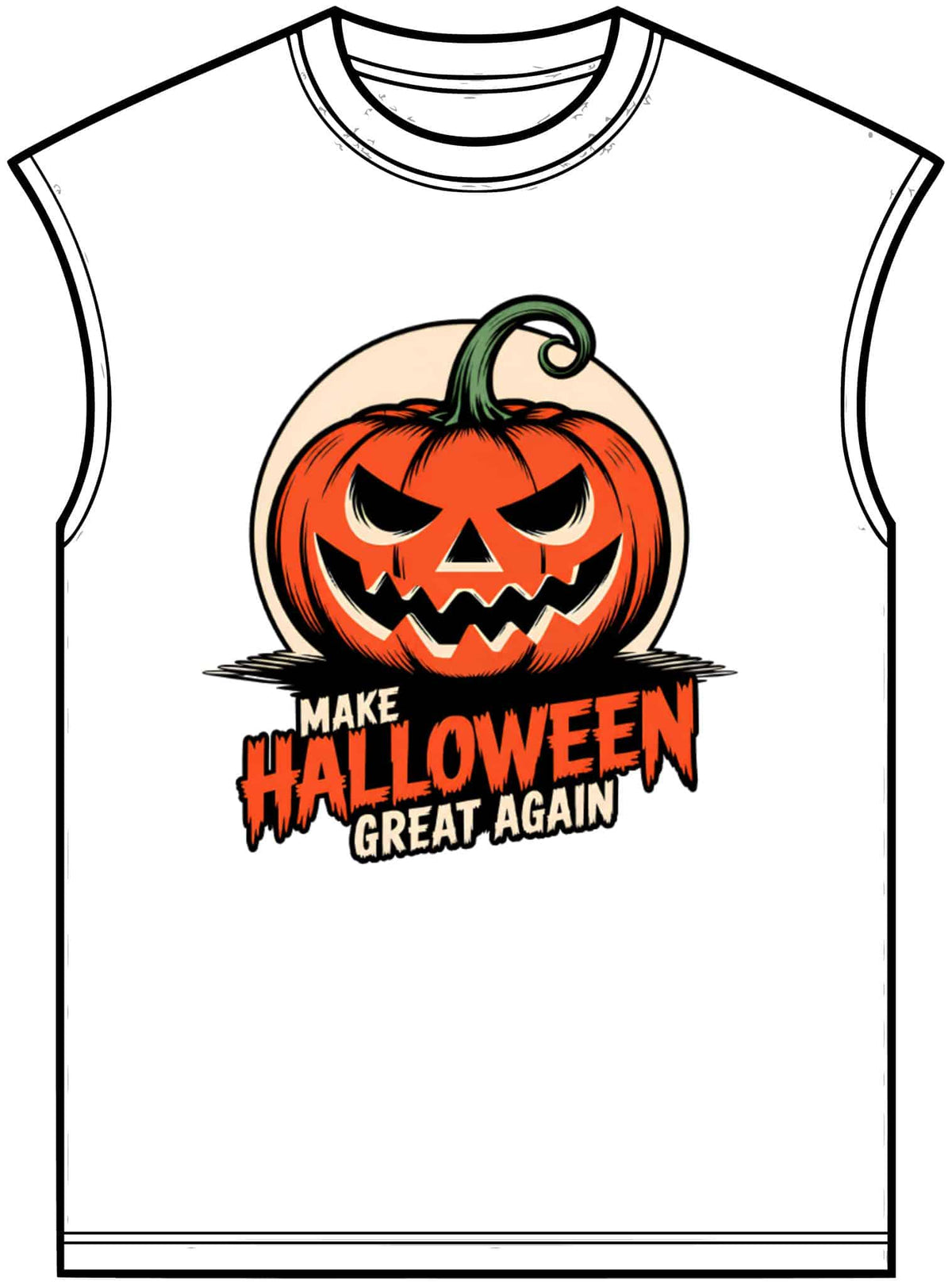 Make Halloween Great Again Unisex Garment-Dyed Muscle Tee image