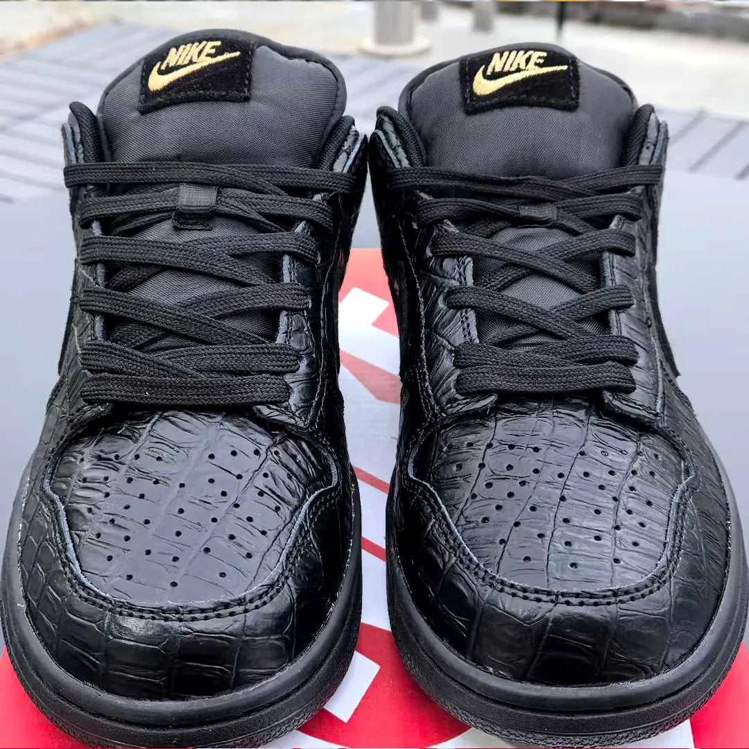 Dunk Low Black Croc Skin Shoes Sneakers - nk0004665 image 5