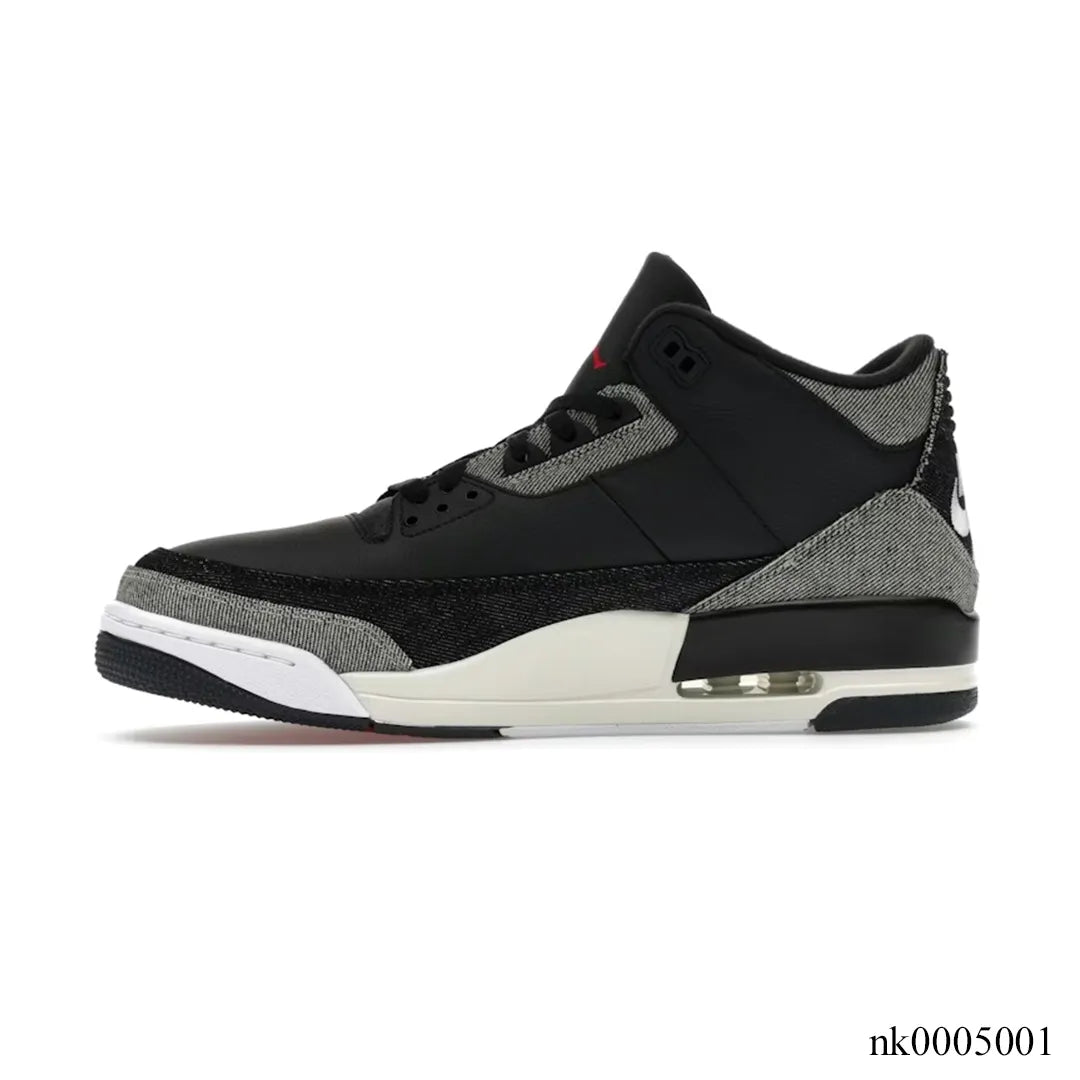 Levi’s x AJ 3 Black Denim Shoes Sneakers – nk0005001 image 1