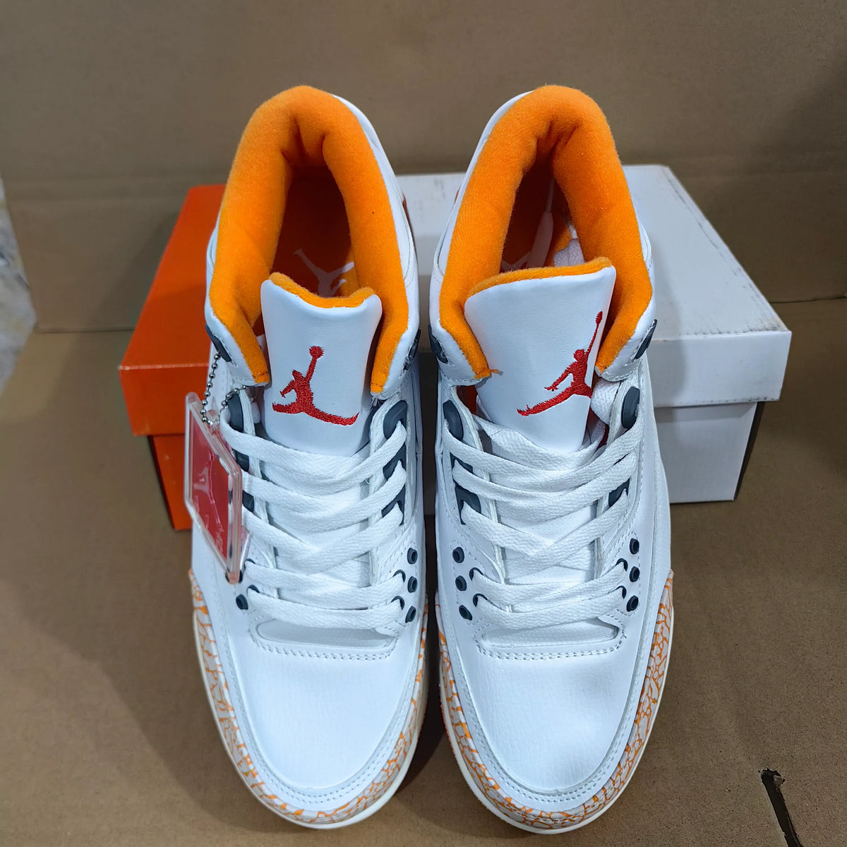 AJ 3 Orange Citrus Shoes Sneakers – nk0004932 image 6