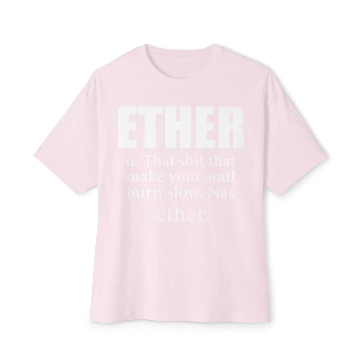 Ether Unisex Oversized Boxy Tee - Soft Pink, S image