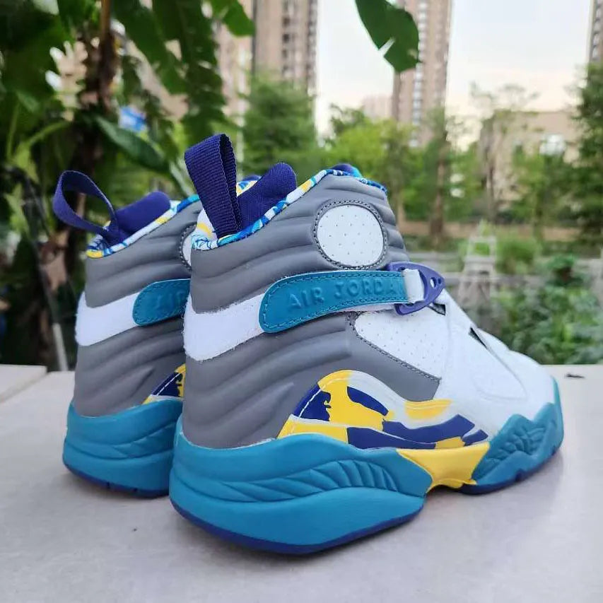 AJ 8 White Aqua Shoes Sneakers - nk0004142 image 4