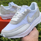 Sacai x LDWaffle White Nylon Shoes Sneakers - nk0001592 image 2