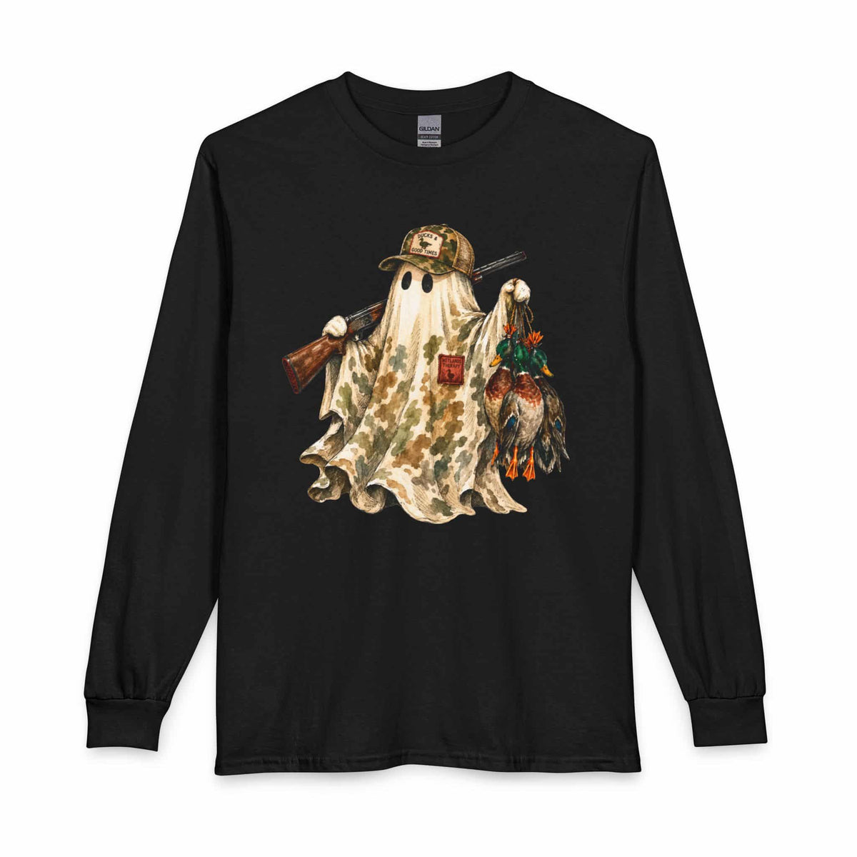 Hunting Season Spooky Camo Mallards Long Sleeve T-Shirt image