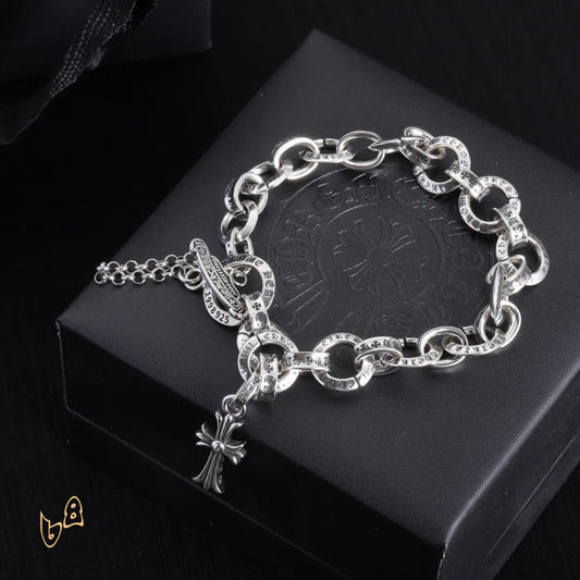 CH Silver Chain Link Bracelet - CH0066 image 0
