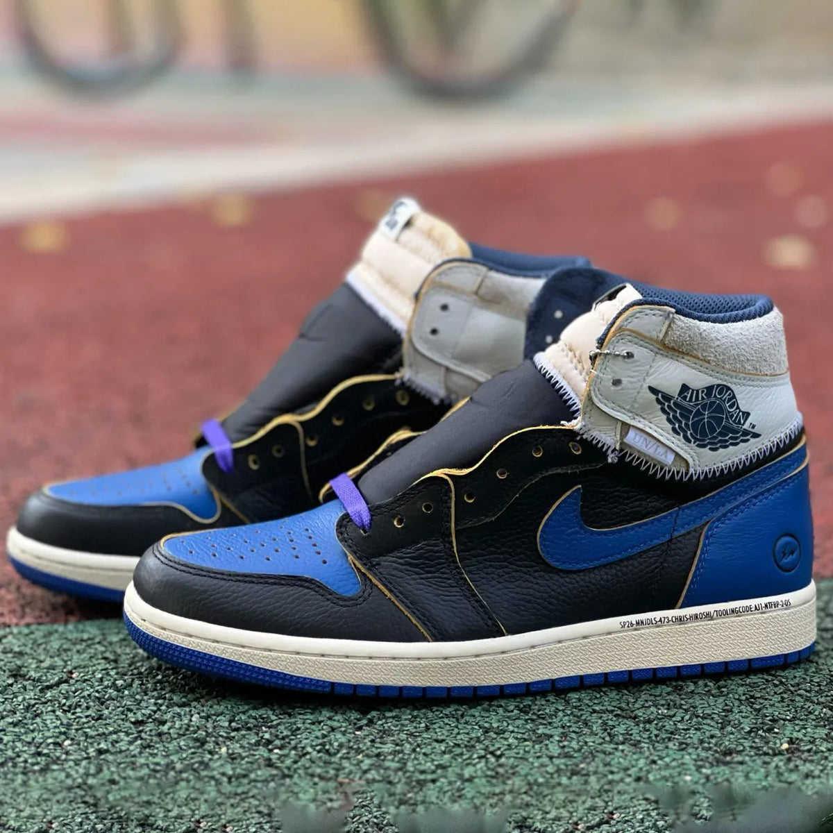Fragment x Union LA x AJ 1 High OG Sport Royal Shoes Sneakers – nk0004748 image 4