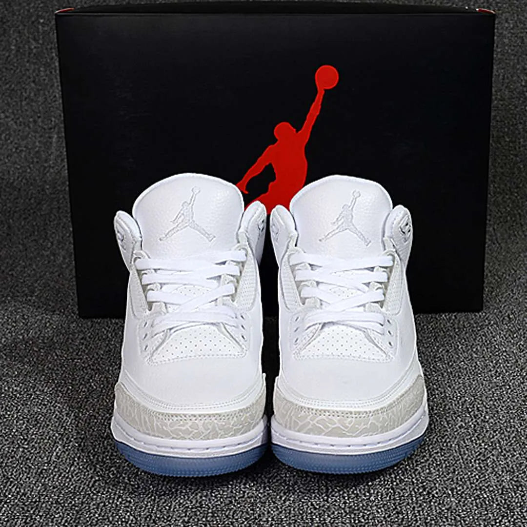 AJ 3 Pure White Shoes Sneakers - nk0001642 image 6