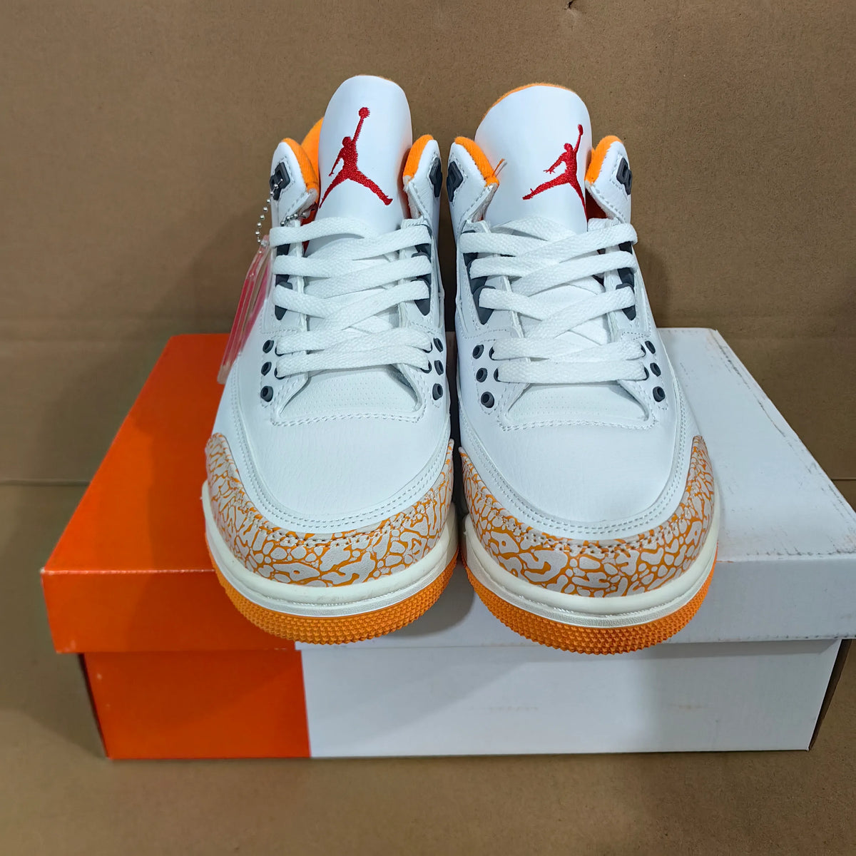 AJ 3 Orange Citrus Shoes Sneakers – nk0004932 image 5