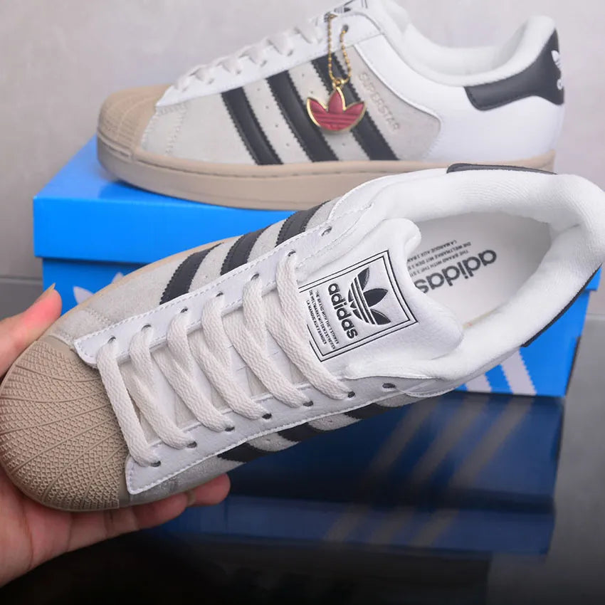 AD Superstar II "Core White / Core Black / Khaki Three" Shoes Sneakers - nk0005443 image 10