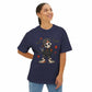 Boy Skeleton Halloween Unisex Oversized Boxy Tee image 28