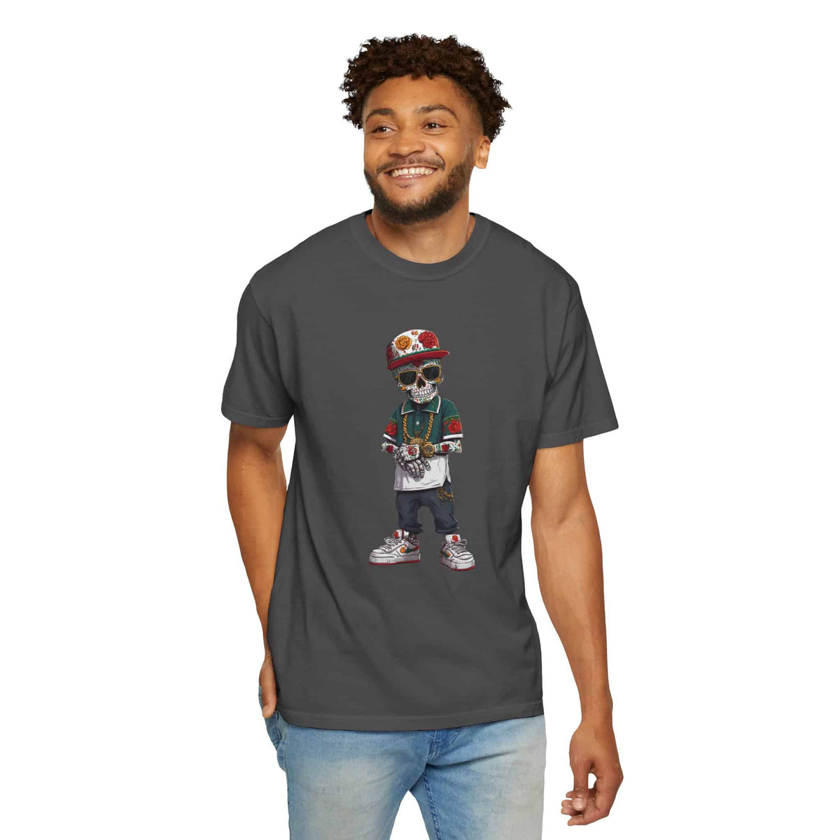 Skull Luxury Unisex Garment-Dyed T-shirt image 77