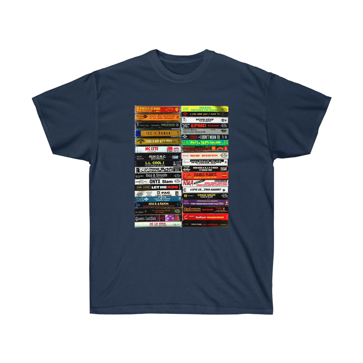 Rap Tapes Black Men T-Shirt - Navy, 3XL image