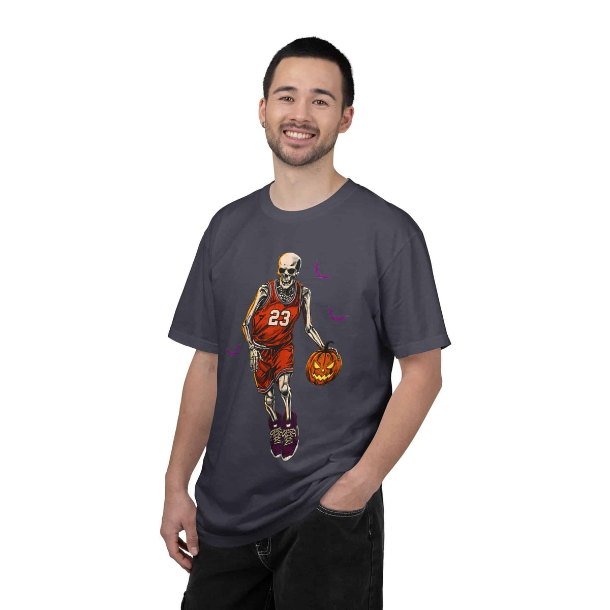 Halloween Basketball Unisex Garment-Dyed T-shirt image 82
